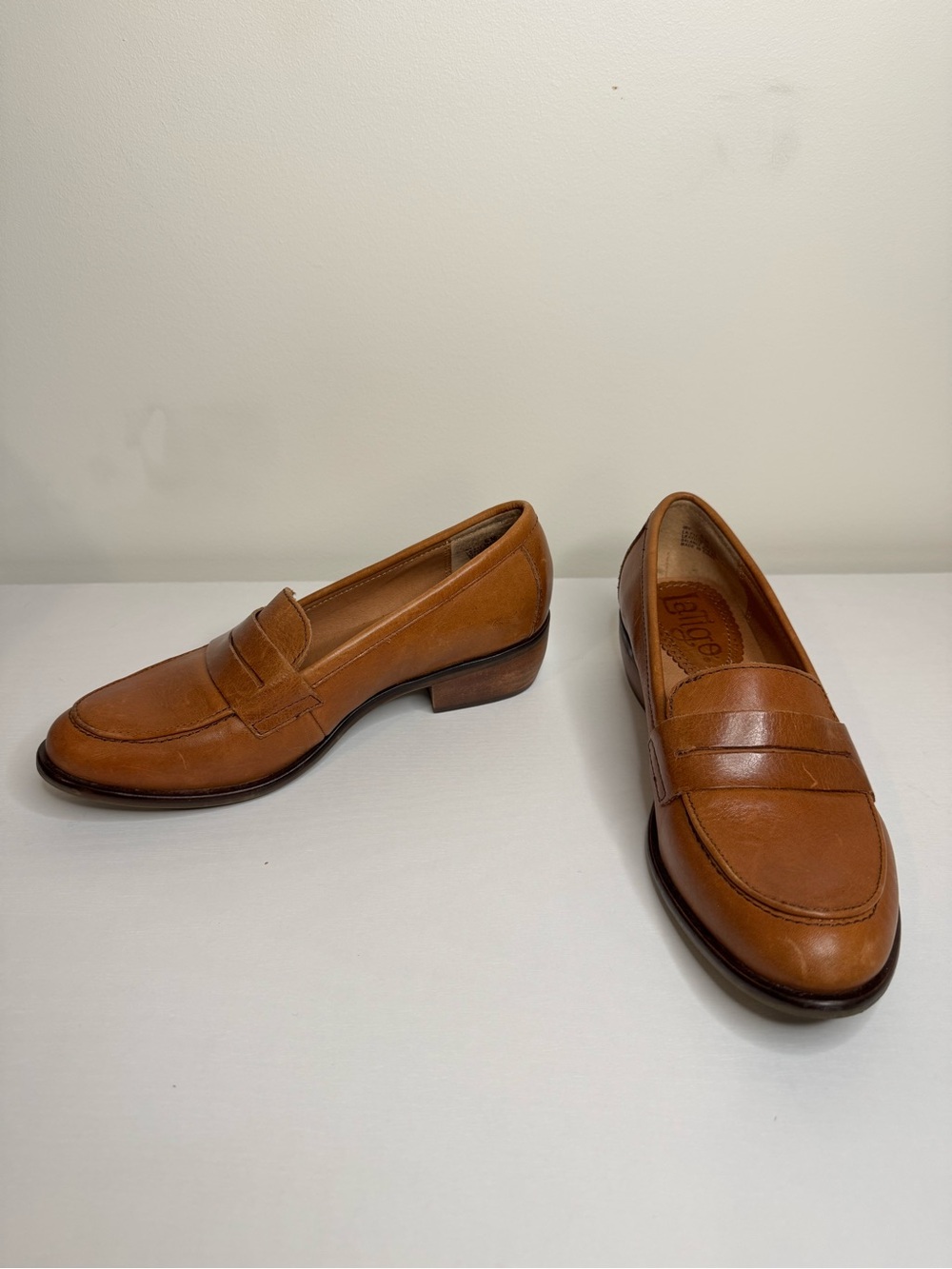 Latigo Irv Leather Penny Loafers Cognac Brown Size 6M